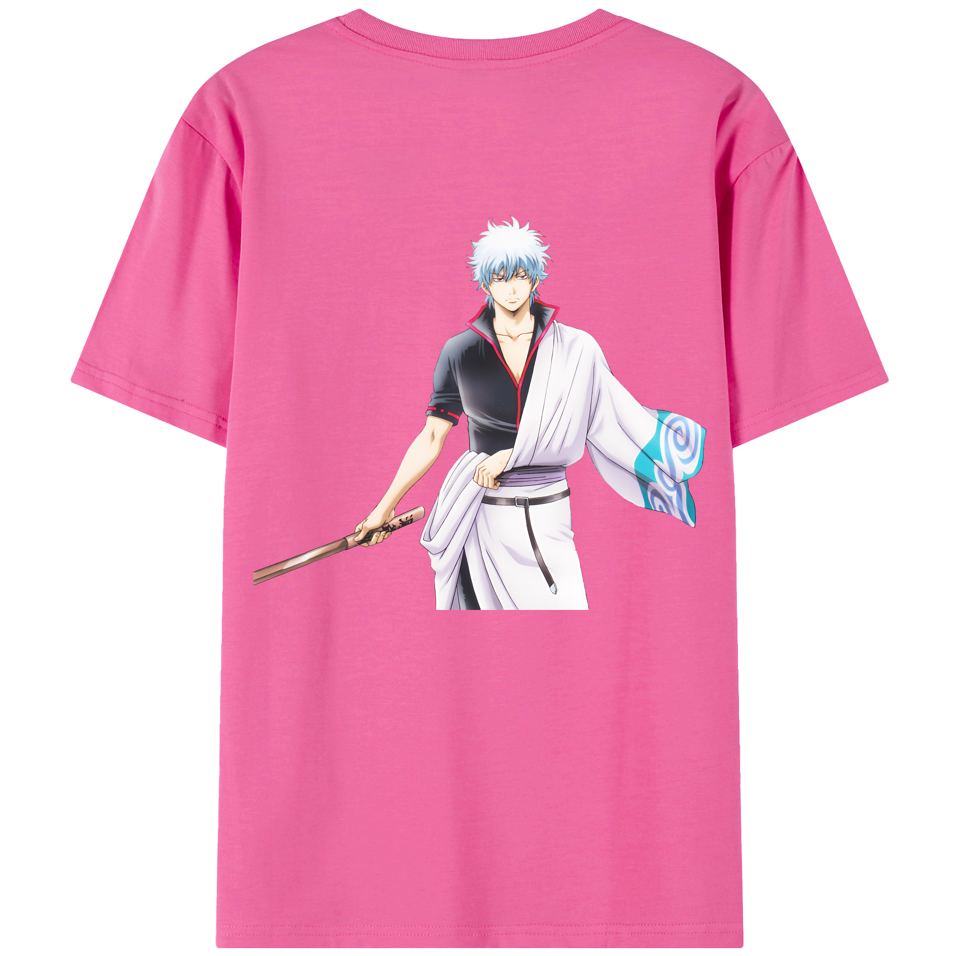 （画像用） ぎんたま 坂田銀時（さかたぎんとき） 神楽 志村新八（しむら しんぱち） GINTAMA Sakata Gintoki Kagura Shimura Shinpachi レディース半袖Tシャツ(バックプリント)